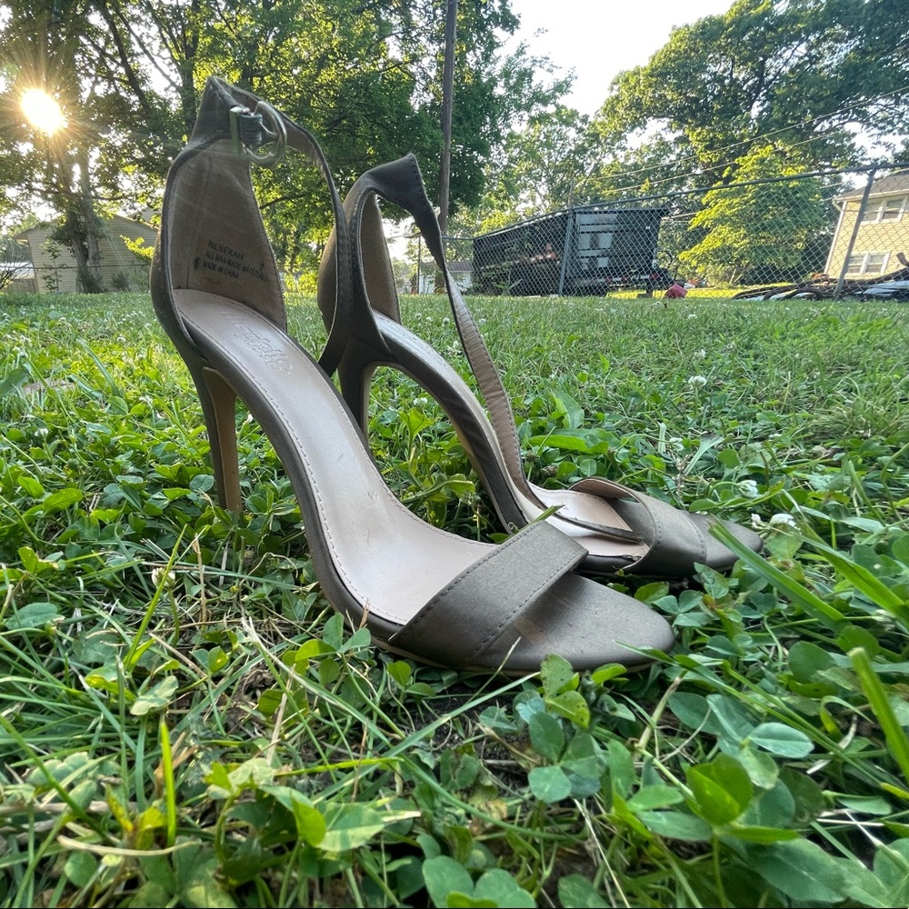 Olive Green Open toe heel